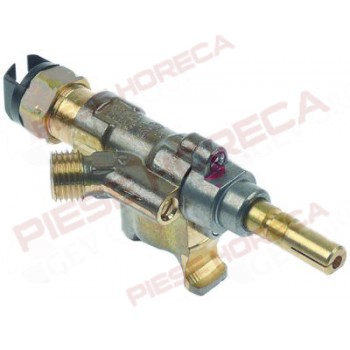 Robinet SABAF pentru aragaz, tip 10 fixare pe teava, iesire gaz de ¼”, conector termocupla cu papuc. Pentru aragaze BERTOS modelele G7F6E+FG+A6, G7F6E+FG1, G7F6E+FG1+A6, cod producator 31275000