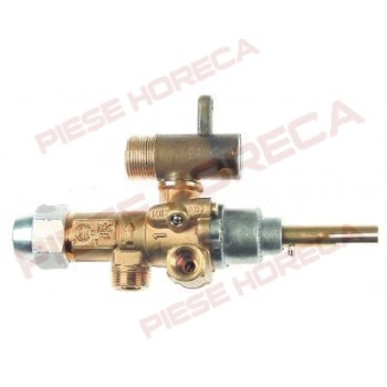 Robinet gaz EGA tip GPEL 21R,  filet intrare gaz de M15x1, iesire gaz cu filet de M17x1, conector termocupla M10x1, dimensiuni ax -34/15mm. Pentru aragaze ELECTROLUX, JUNO