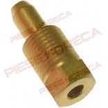 Conector, niplu, cu inel bicon incorporat pentru teava flacara de veghe, pilot, de Ø4mm, filet M10x1. Cod SIT 0958030, 0.958.030. SE LIVREAZA LA SET 5BUC