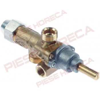 Robinet gaz PEL tip  21S, filet  intrare/ iesire gaz M16x1,5mm(teava de 10/8mm), duza bypass de 0,35mm, conector termocupla  M8x1, filet interior  flacara pilot  M10x1, lungime ax 22/15mm, tesitura ax stanga, diametre ax 8x6,5mm. Pentru LOTUS, MARENO 