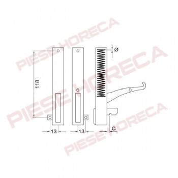 Balama usa cuptor BERTOS, GIGA, MBM