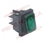 Intrerupator bipolar iluminat(verde) cu garnitura de protectie