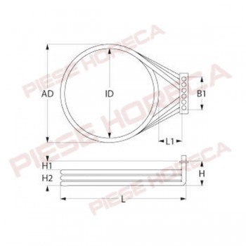 Rezistenta 4700W pentru cuptor UNOX XVC 105E