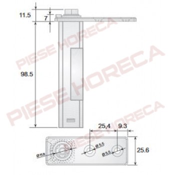 Balama cu arc pentru frigider, dulap frigorific, masa rece, INFRICO
