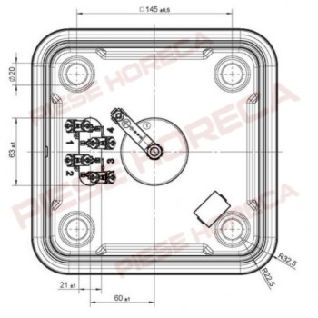 Plita patrata 2000W, 220x220mm