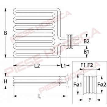 Rezistenta13500W pentru friteuza Lotus 