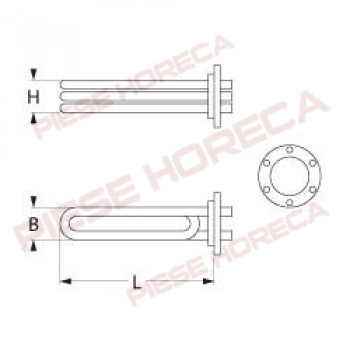 Rezistenta 6000W boiler masina spalat vase FAGOR, MASTRO