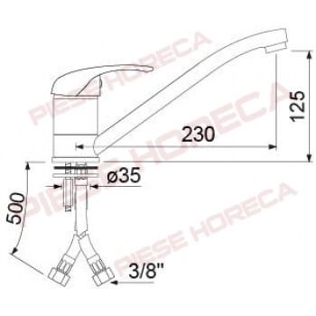 Baterie monobloc pentru spalator inox utilizat in  bucatari profesionale