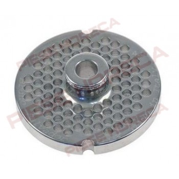 Sita, ciur masina de tocat Fama, Santos din oțel inoxidabil ø 70mm, 2 fante de fixare ø găuri 4,5mm mărime 12 cu butuc tip ENTERPRISE 