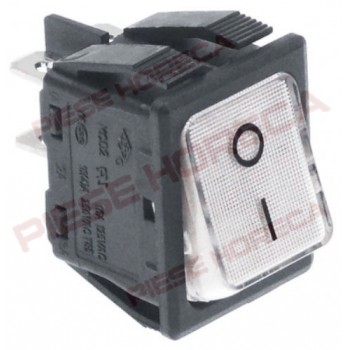 Intrerupator basculant 30x22mm alb iluminat pornit/oprit cuptor Prismafood, IARP, Mondial Framec, Ascaso, Astoria-Cma, Electrolux, Sirman, Zanussi Professional