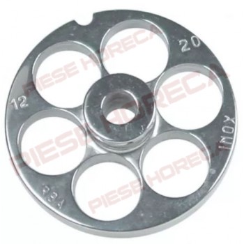 Sita, ciur masina de tocat carne, oțel inoxidabil ø 70mm ø găuri 20mm mărime 12 cu butuc