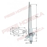 Electrod cu flansa metalica si 2tije pentru aprindere arzator cuptor Bertos, Emmepi 