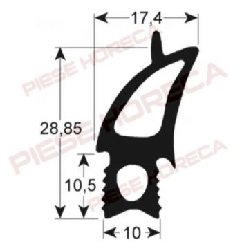 Garnitura usa cuptor Rational, Emmepi, Krefft dimensiuni 520x465mm