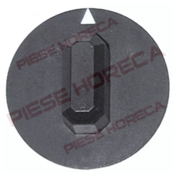 Buton negru cu marcaj 0 pentru ax patrat de 3,5x3,5mm