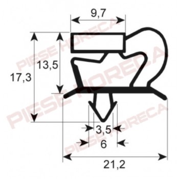 Garnitura, cheder usa masa rece 640 x 385mm