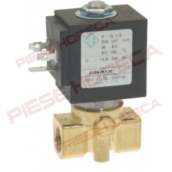 Electrovalva ODE cu 2 cai de 1/4" alimentare 230V putere 8W, 212A2KV30, bobina serie BDA08223DS