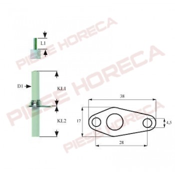 Electrod aprindere arzator cuptor Rational modelele SCC…, CM… 