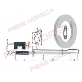 Electrod aprindere arzator cuptor Rational modelele SCC…, CM… 