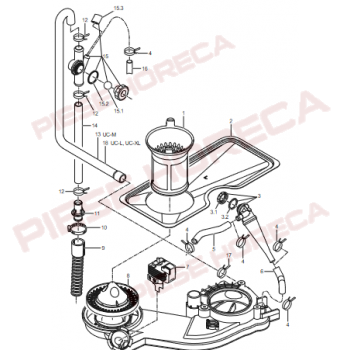 Con turbionar Mediamat set golire masina spalat vase Winterhalter 