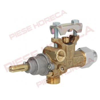 Robinet gaz PEL 21S pentru gratar roca vulcanica, plita AngeloPo, Modular