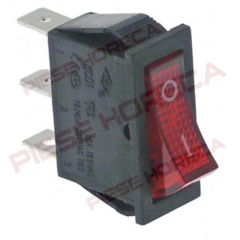 Intrerupator basculant cuptor pizza 30x11 mm rosu