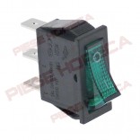 Intrerupator ON-OFF verde, iluminat in pozitie ON.