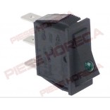 Intrerupator basculant 30x11 mm, verde 