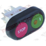 Intrerupator dublu, pornit/oprit, dimensiuni de montaj 30x22mm, 2 contacte, 16A, 250V/50Hz, 2NO