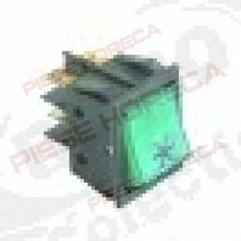 Intrerupator basculant 30x22 mm, verde