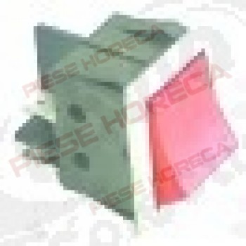 Intrerupator basculant 30x22 mm, rosu