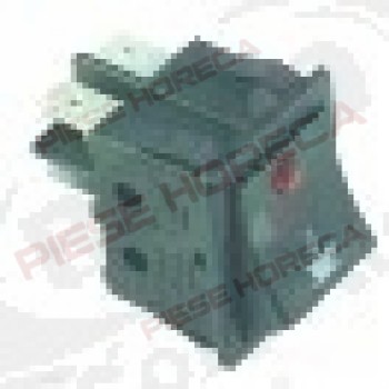 Comutator 30x22mm, 2NO, 250V, 16A, galben