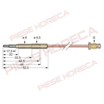 Termocupla, senzor flacara pilot cu lungimea de 1500mm producator SIT