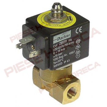 Electrovalva apa Parker model VE-141 3 cai alimentare 230V, bobina 31A3AV15(ZB09), espressor 