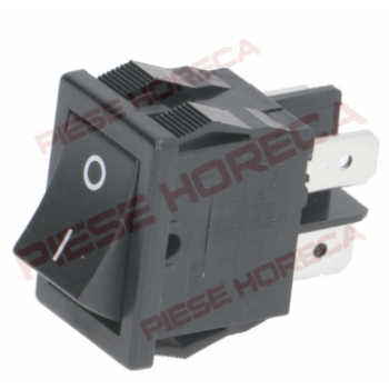Intrerupator basculant negru 2 pozitii dimensiuni de montaj 19x13mm,250V 6A