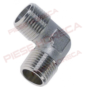 Cot filetat ½”- ½” din alama nichelata pentru espressor, masina spalat 