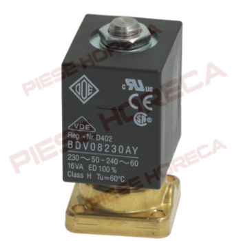 Electrovalva ODE cu flansa patrata 25-F39, serie 21A1KV25, bobina BDV08230AY la 230-240V 