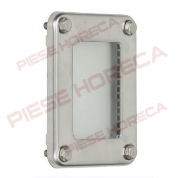 Geam, sticla cu rama pentru lampa cuptor Rational 