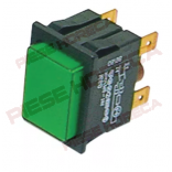 Intrerupator fara retinere iluminat verde, dimensiuni de montare 30x22mm pentru Colged