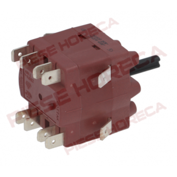 Comutator 3 pozitii, 0-1-2, 6 contacte, tip 4RH, 400V, 10A pentru espressor Italcrem, Visacrem 