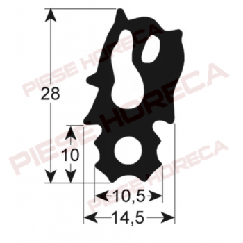 Garnitura usa cuptor Rational SCC modelele XS6 2/3, dimensiuni 390x360mm