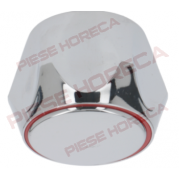 Rozeta actionare robinet apa calda din plastic cromat