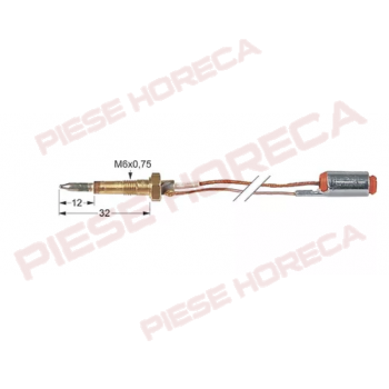 Termocupla cu filet de M6x0,75 cu 2 conductori