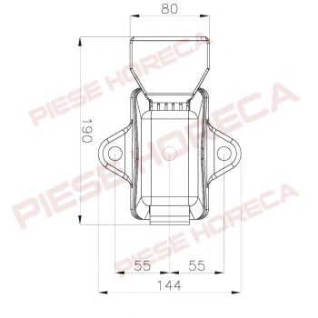 Maner usa camera frigorifica tip 13CIN cu montare pe interior