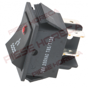 Intrerupator basculant cu lumina rosie, simbol apa  