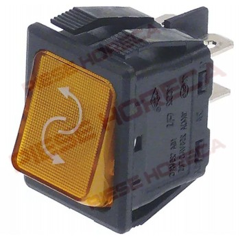 Intrerupator basculant fara retinere, portocaliu iluminat