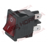 Intrerupator basculant rosu 19x13mm iluminat, 13A