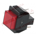 Intrerupator patrat rosu iluminat espressor Faema, Cimbali