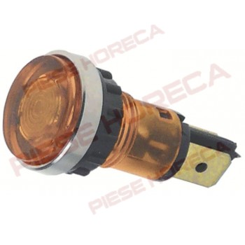 Lampa indicare tensiune, galbena, ø12mm, 400V