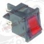 Intrerupator basculant 19x13 mm, rosu