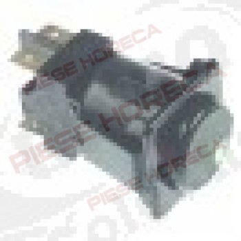 Intrerupator 28,5x28,5 mm, negru